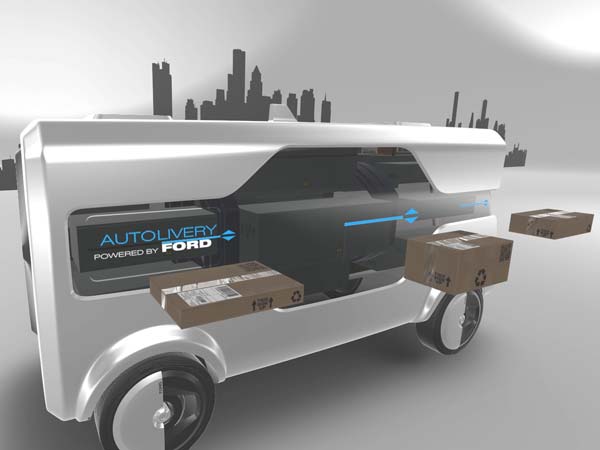 Ford 'Autolivery' concept: an autonomous van with a delivery drone
