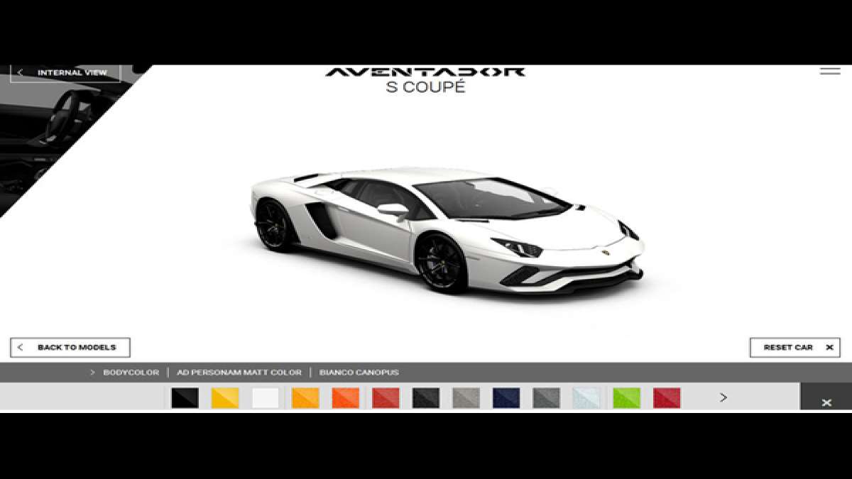 Launches Online Configurator Page For Aventador S