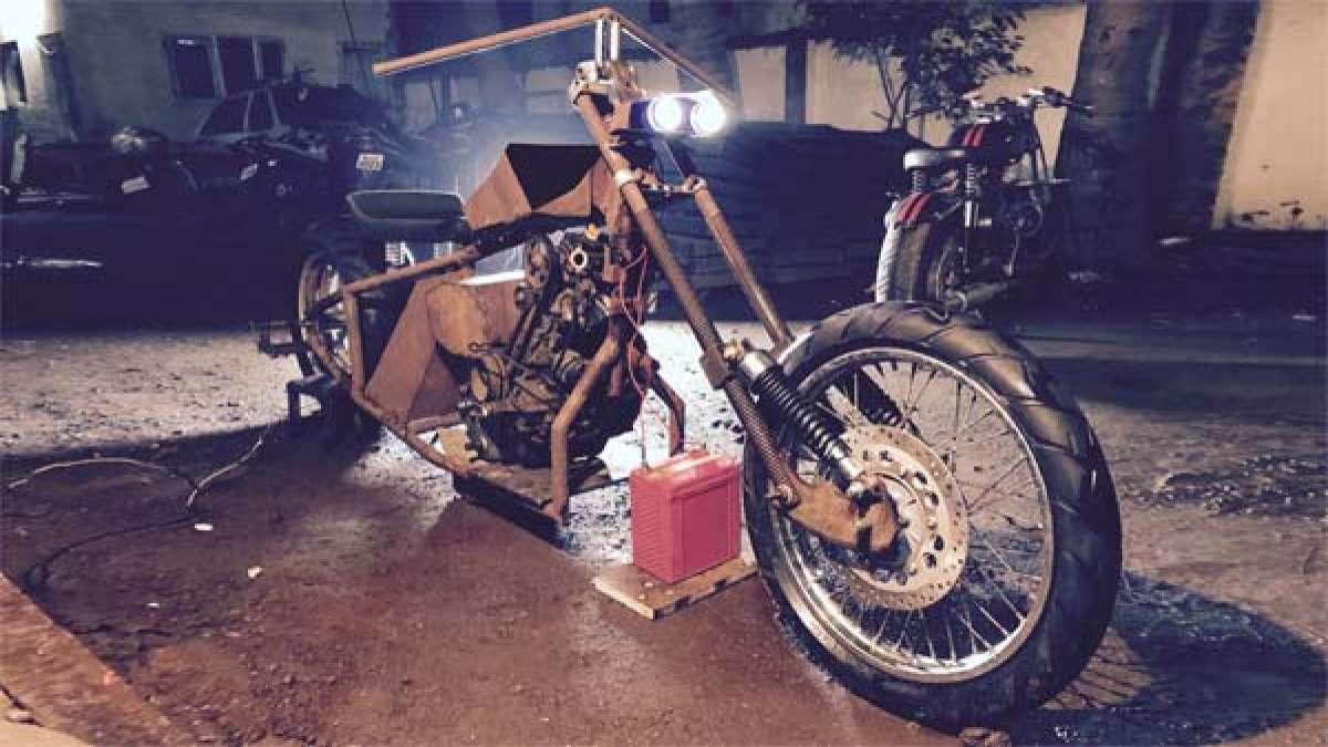 10FeetLong Bike Made Out Of Junk Parts An Awesome Creation By Parth