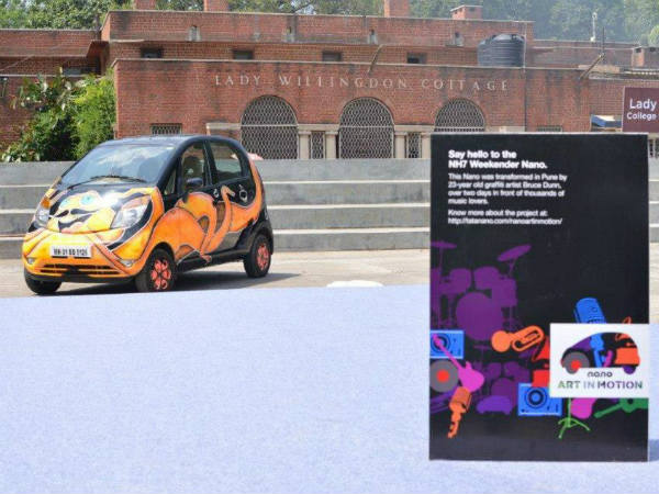 Delhi Youth Nexus Tata Nano Art In Motion DriveSpark