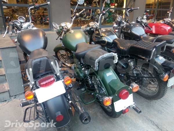 Classic 500 Military Green Spotted At Royal Enfield Dealership