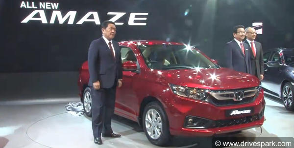 New Honda Amaze Facelift Revealed