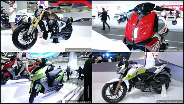 Auto Expo 2018: TVS Bikes & Scooters At Auto Expo; Unveils, Showcases, Concepts & Images