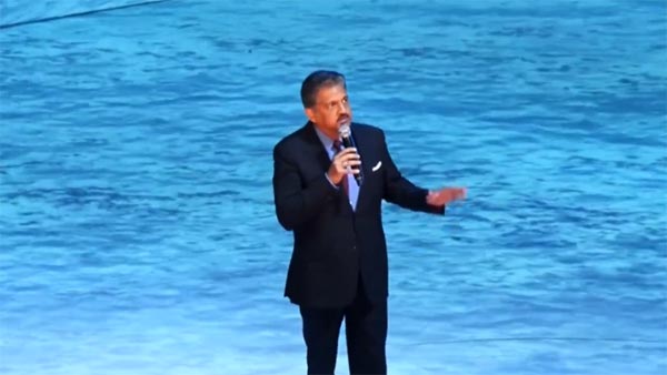 The Leader Of Mahindra Is Addressing The Audience