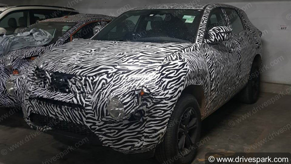 Tata 45X Premium Hatchback Spotted Alongside Harrier SUV In Chennai