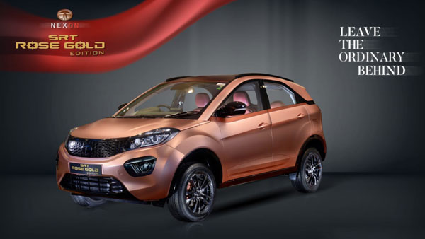 Tata Nexon Rose Gold Edition Showcased At A Dealership In Coimbatore