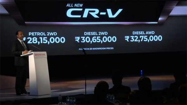 And The All-New Honda CR-V Has Been Launched In India At Rs 28.15 Lakh
