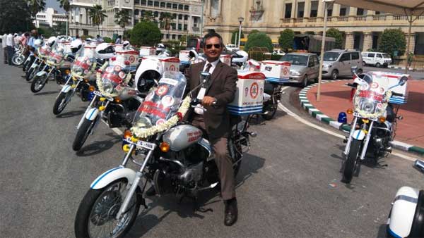 Two Wheeler Ambulance In Andhra Pradesh: Bajaj V15 Ferries Patients To Hospital