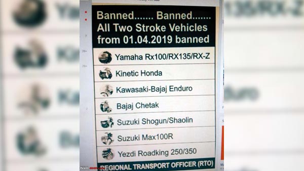 Two Stroke Motorcycles And Scooters May Be Banned In Bangalore From April - DriveSpark News Two Stroke Motorcycles And Scooters May Be Banned In Bangalore From April - Drivespark News