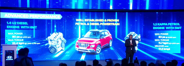 Hyundai Venue — Engine Specs