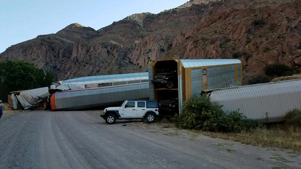 Jeep Loses Dozens Of SUVs And Pick Up Trucks After Train Accident