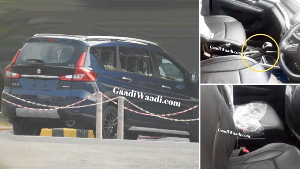 New Maruti XL6 Interior Spy Pics: New 6-Seater Premium MPV Based On The Ertiga