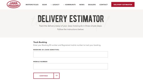 Jawa Website Now Has A Delivery Estimator For Customers Waiting Since Last Year