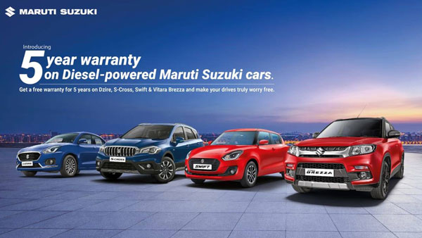 Maruti Suzuki Announces New 5 Year/ 1 Lakh Kilometer Warranty On Select Diesel Models