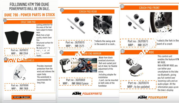 KTM Duke 790 Power Parts Revealed: Bar End Mirrors, Windscreen & More
