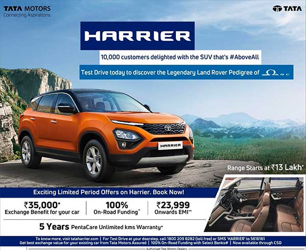 Tata Harrier Extended Warranty Introduced: New ‘Pentacare’ Package Offers 5-Year/Unlimited Kilometres