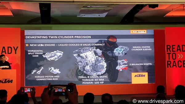 KTM Duke 790 Engine Specs