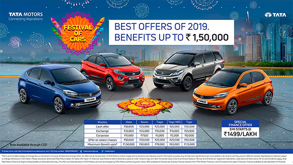 Tata Car Discounts & Benefits On Offer Worth Up To Rs 1.50 Lakh: Tata Motors Announces ‘Festival Of Cars’ Campaign