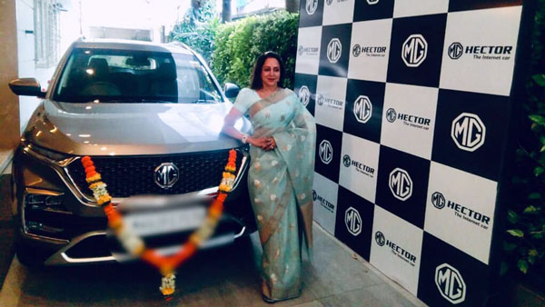 Hema Malini Brings Home The MG Hector Sharp: An All New Dhanno