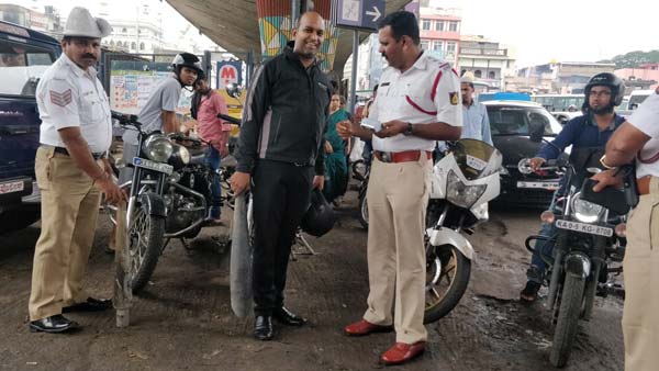 Police Inspector Fines Himself For Not Wearing Helmet: Villagers Force Him To Issue Challan