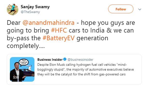 Fuel Cell Electric Vehicles Are The Future Say EV Manufacturers: Tesla Says No