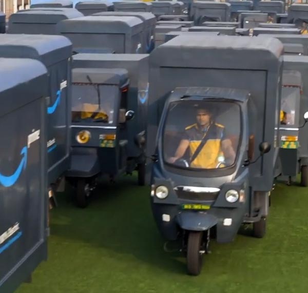 Amazon Introduces Three And Four Wheeler EVs For Product Delivery