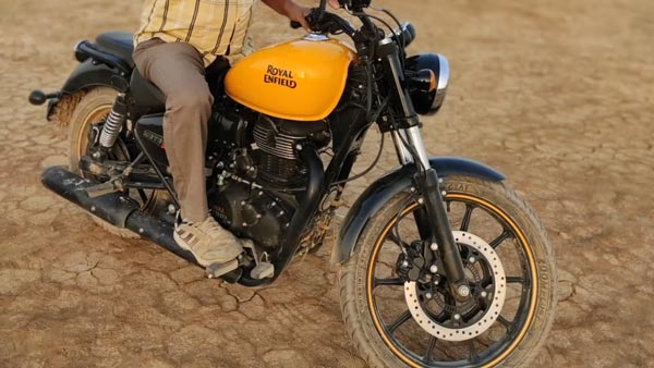 Spy Pics: Royal Enfield Meteor 350 Spied With Yellow Tank, Twin Pod Instrument Cluster, & More