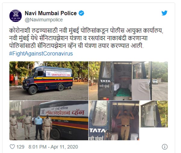 Mumbai Police Turn Their Vans Into Sanitisation Units