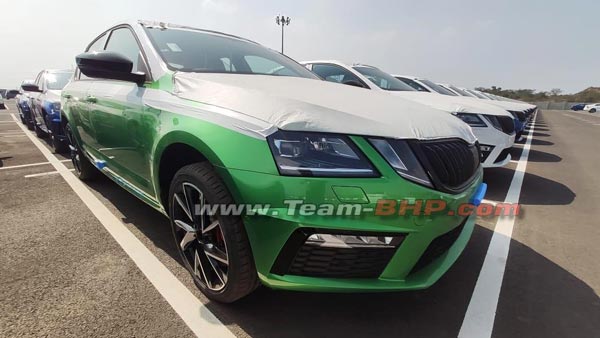Skoda Octavia RS 245 Rallye Green Spotted With Other Colours At Dockyard