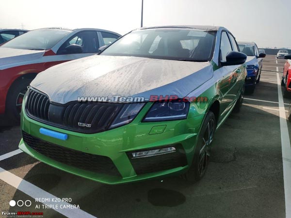 Skoda Octavia RS 245 Rallye Green Spotted With Other Colours At Dockyard