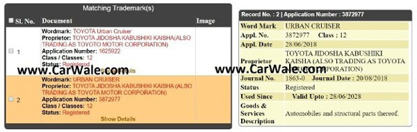 Toyota ‘Urban Cruiser’ Name Trademarked For Upcoming Compact-SUV: The Second Product From The Toyota-Suzuki Partnership