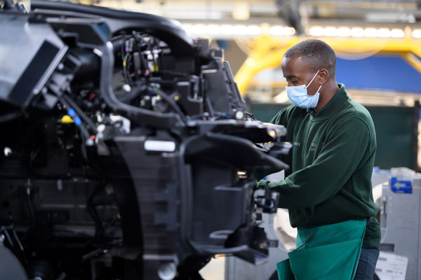 First Range Rover Under Social Distancing Measures Leaves The Production Line