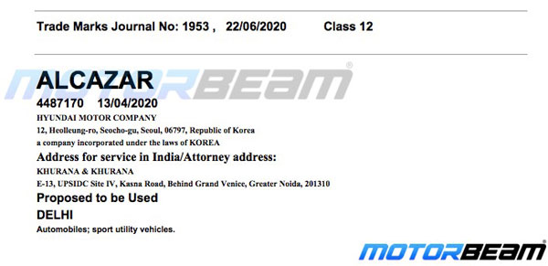 Hyundai Alcazar Could Be The Name Of The Upcoming 7-Seater Creta SUV: Company Has Trademarked The Name For An Upcoming SUV