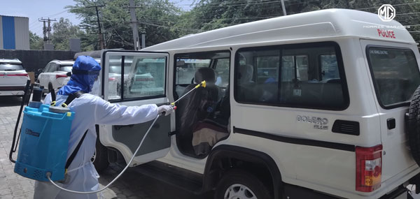 MG Motor India Sanitises Over 3000 Police Vehicles In 29 Days Due To Covid-19 Pandemic