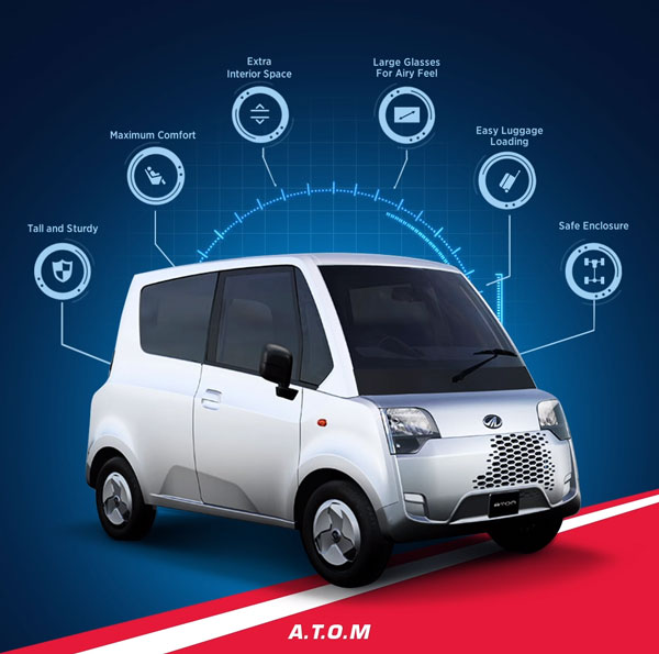 Mahindra Atom Electric Quadricycle Teased Ahead Of India Launch Next Year