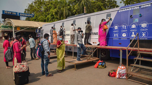 Andhra Pradesh Government Deploys 52 New Modified Busses For COVID-19 Testing