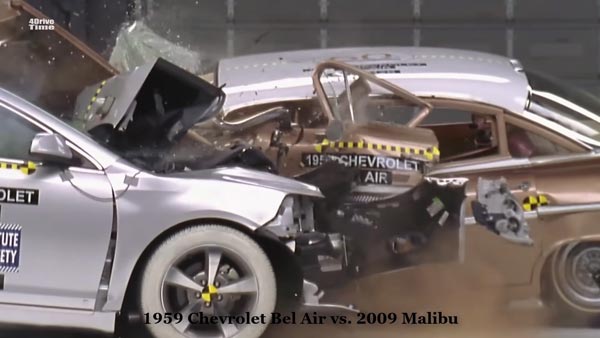 Crash Test Video Shows How Safety Has Improved Between Old And New Cars