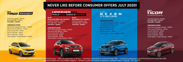 Tata Cars Offers In July: Cash Discounts, Exchange Bonuses, & More