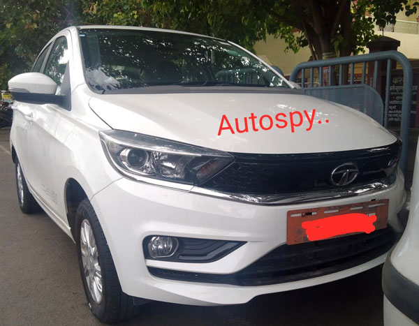 Spy Pics: Tata Tigor EV Facelift Production Ready Model Spotted Testing