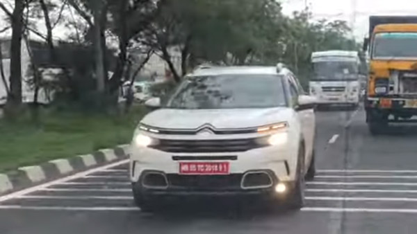 Spy Pics: Citroen C5 Aircross Production-Ready Model Spotted Testing In India