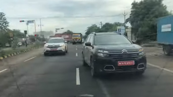 Spy Pics: Citroen C5 Aircross Production-Ready Model Spotted Testing In India