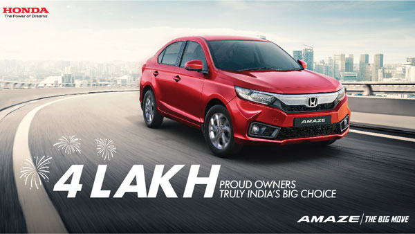 Honda Amaze Sales Crosses 4 Lakh Mark Since 2013: New Milestone Achieved