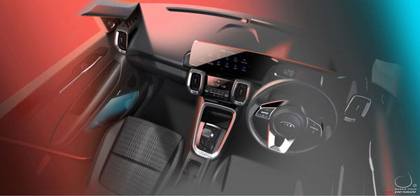 Kia Sonet Exterior & Interior Sketches Officially Revealed Ahead Of Global Premiere: Details