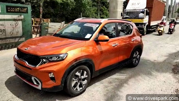 Spy Pics: Kia Sonet Spotted For The First Time Post Its World Premiere