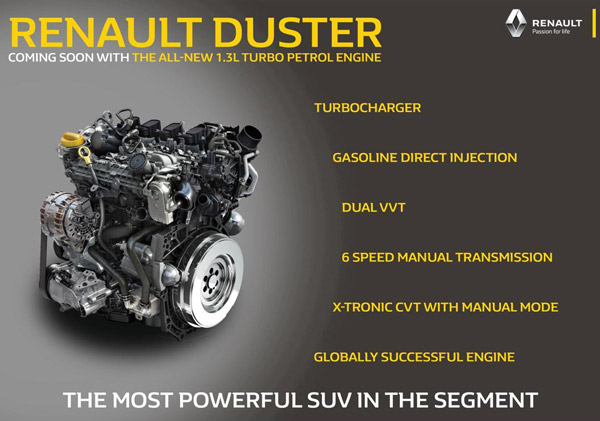 Renault Duster Turbo-Petrol Engine Teased Ahead Of Launch: Specs, Features & Other Details