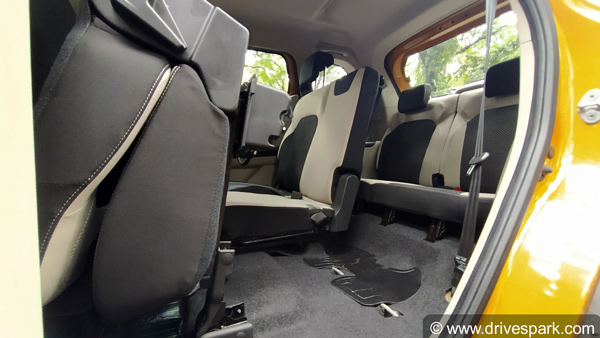 the Triber AMT gets a traditional gear lever that gives the driver the option of manual shifting.