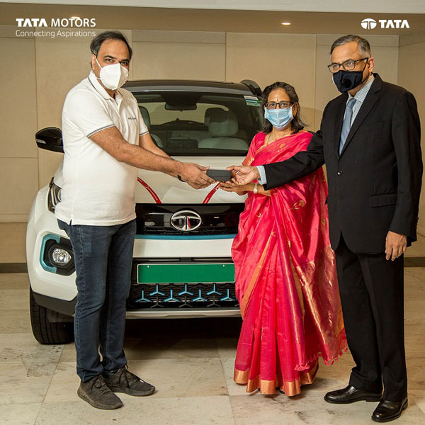 Tata Nexon EV Delivered To N Chandrasekaran Chairman Tata Sons & Tata Motors