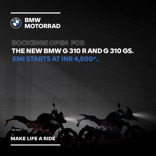 BMW G 310 R, G 310 GS BS6 Low EMI Finance Scheme Introduced Ahead Of Launch