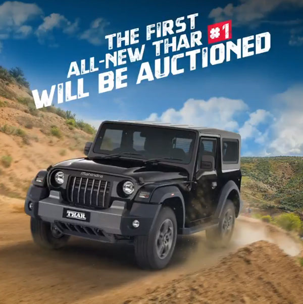 First New Mahindra Thar Off-Road SUV To Be Auctioned For Charity: Dates & Other Details