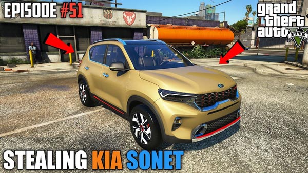 Kia Sonet In GTA 5 Game Alongside Rival Maruti Suzuki Vitara Brezza: Watch The Video Here